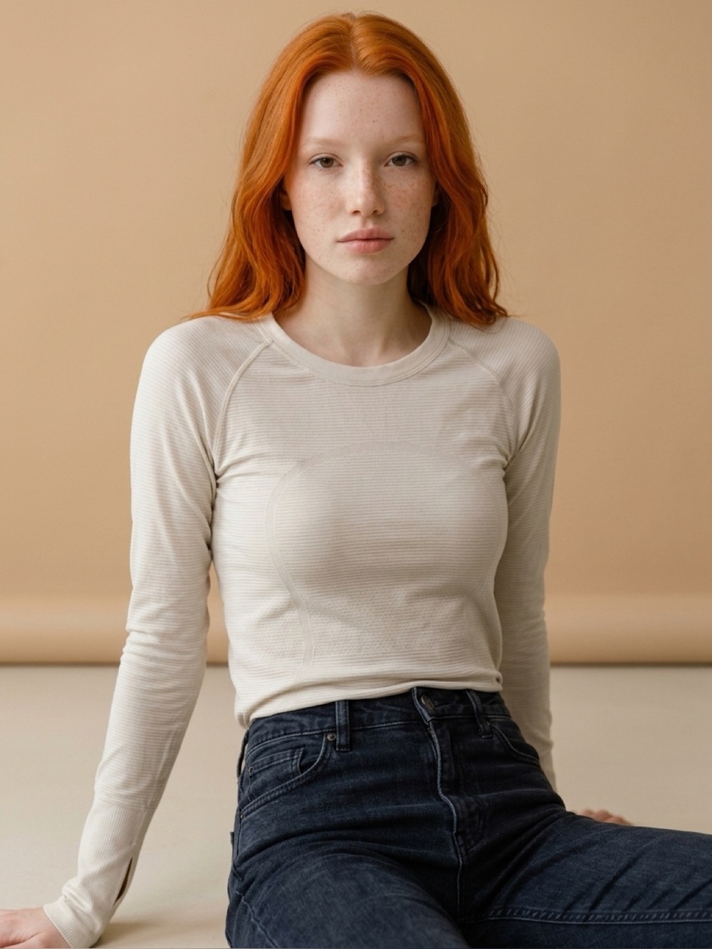 lululemon athletica Cream Long-Sleeve Crew Sweater